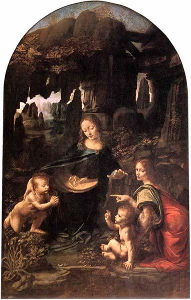 LEONARDO da Vinci Virgin of the Rocks Spain oil painting art